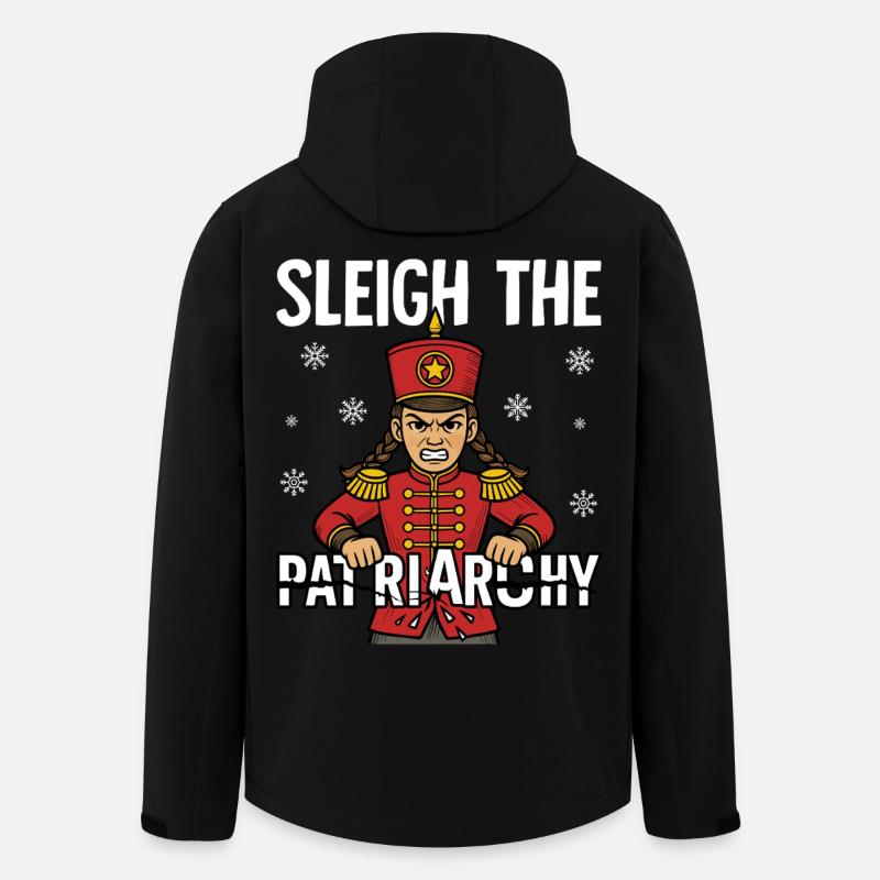 Sleigh The Patriarchy - Recycelte Männer Softshell-Jacke von Stanley/Stella - Schwarz