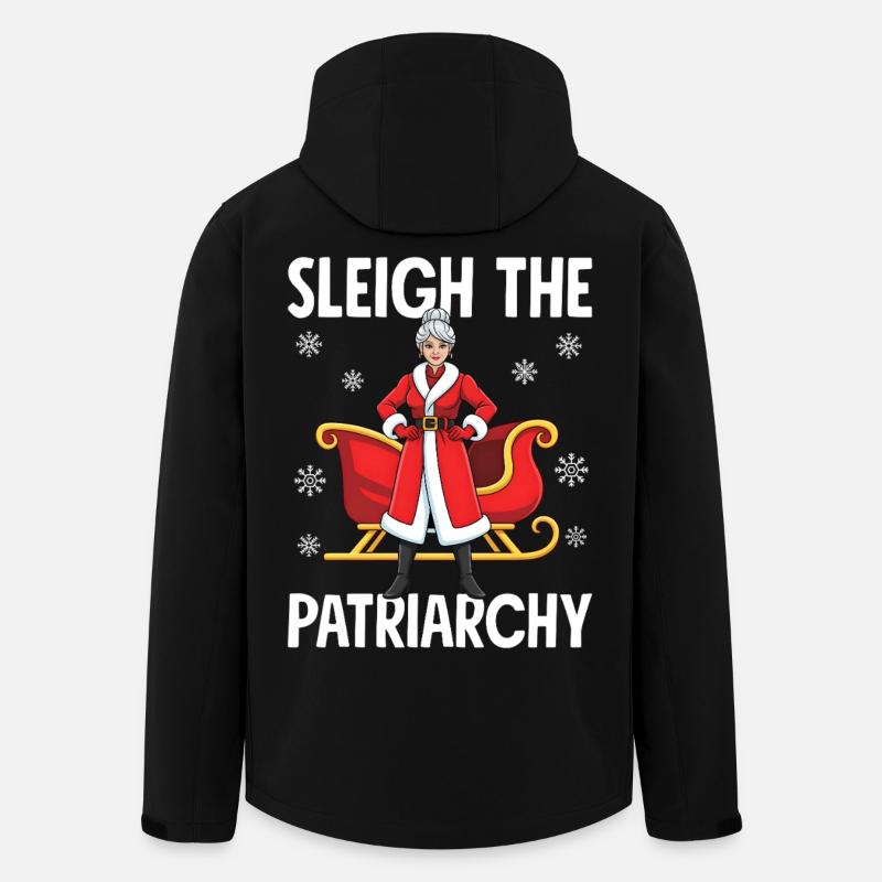 Sleigh The Patriarchy - Recycelte Männer Softshell-Jacke von Stanley/Stella - Schwarz