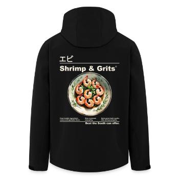 Shrimp & Grits Best The South Can Offer - Men’s Recycled Softshell Jacket by Stanley/Stella - black - Back - AI Model Male 185 light (185cm)