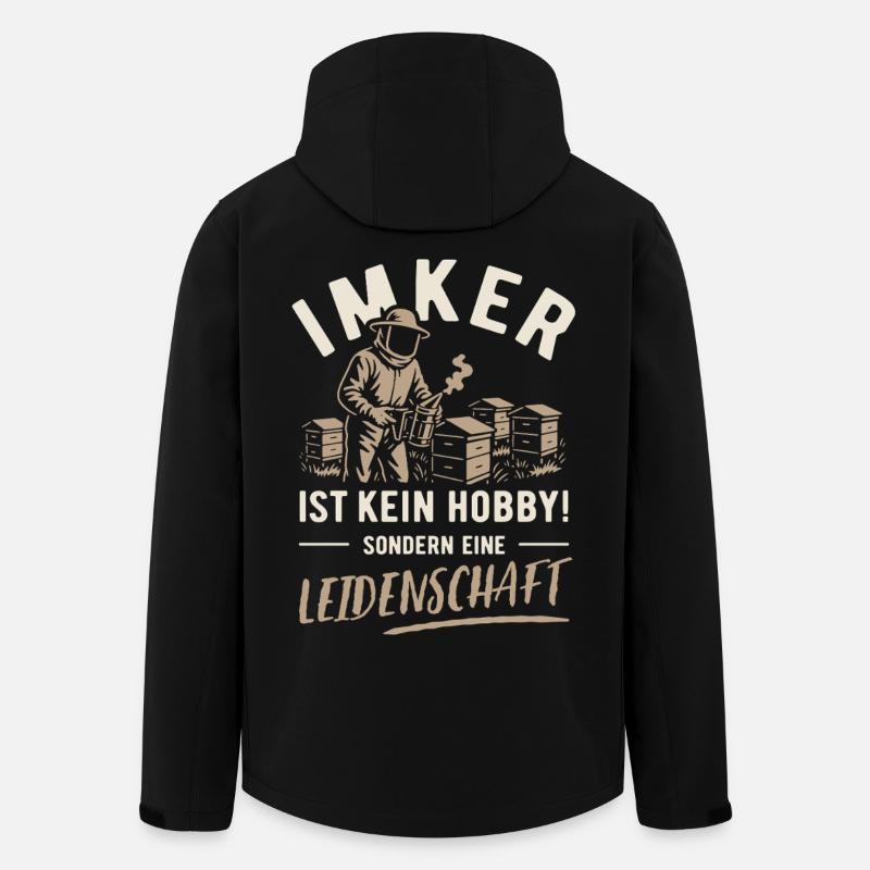 Imker | Kein Hobby sondern Leidenschaft - Recycelte Männer Softshell-Jacke von Stanley/Stella - Schwarz