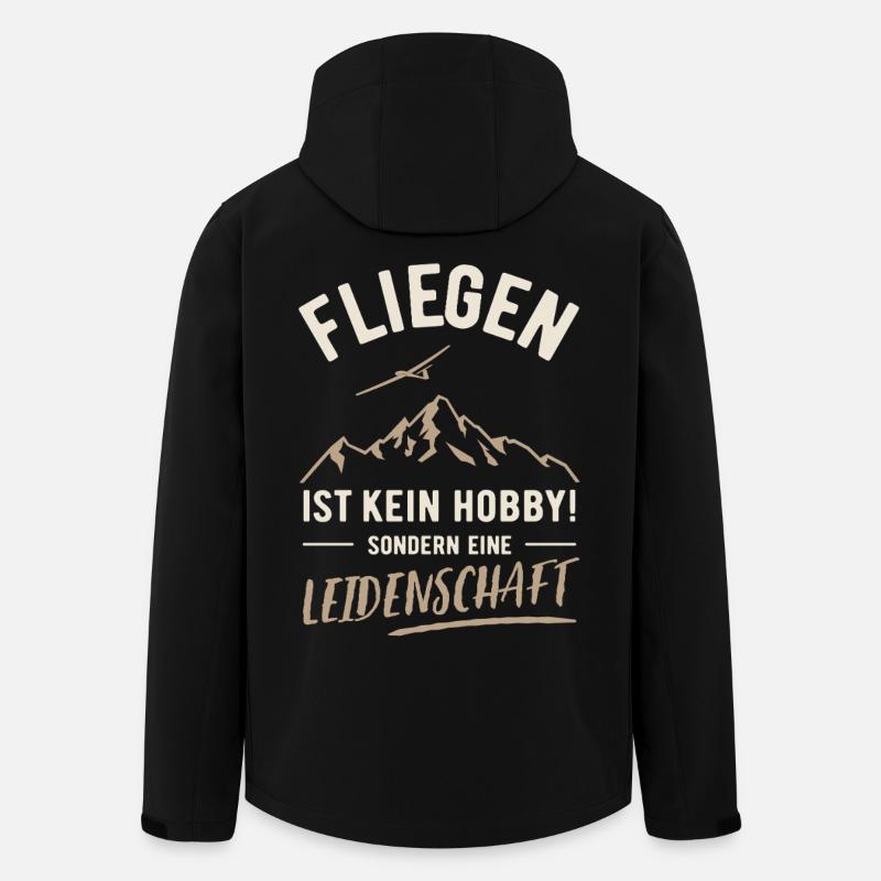 Fliegen | Kein Hobby sondern Leidenschaft - Recycelte Männer Softshell-Jacke von Stanley/Stella - Schwarz