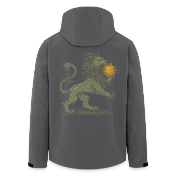 Lion Vert - Veste softshell homme en polyester recyclé Stanley/Stella - noir - Dos - AI Model Male 185 light (185cm)