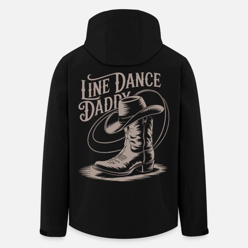 Line Dance Daddy - Men’s Recycled Softshell Jacket by Stanley/Stella - black