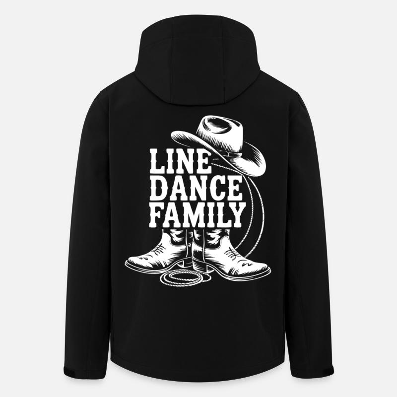 Line Dance Familie Western - Recycelte Männer Softshell-Jacke von Stanley/Stella - Schwarz