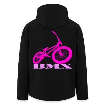 BMX - Men’s Recycled Softshell Jacket by Stanley/Stella - black - Back - AI Model Male 185 light (185cm)