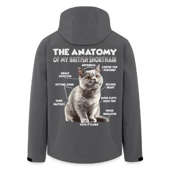 Britisch Kurzhaar T | Katzen Fan Katzen British  - Recycelte Männer Softshell-Jacke von Stanley/Stella - Anthrazit - Hinten - AI Model Male 185 light (185cm)