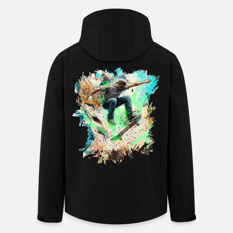 skateboarden - Recycelte Männer Softshell-Jacke von Stanley/Stella - Schwarz