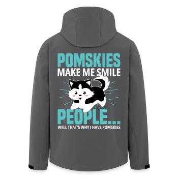  Pomsky Supplies Dog Harness Pomsky Stuffed Animal - Men’s Recycled Softshell Jacket by Stanley/Stella - anthracite - Back - AI Model Male 185 light (185cm)