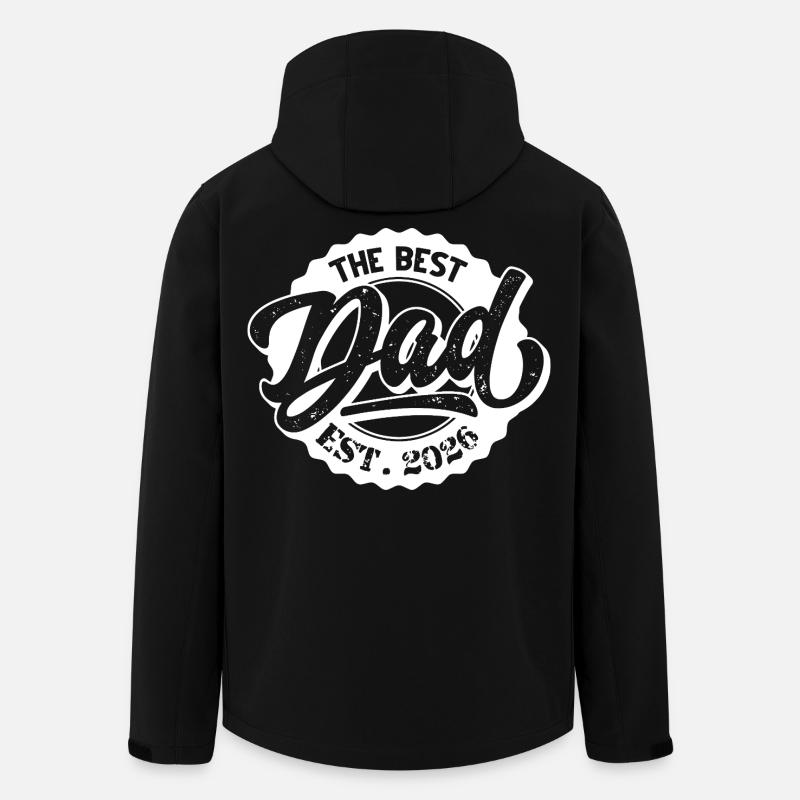The Best Dad EST 2026 - Recycelte Männer Softshell-Jacke von Stanley/Stella - Schwarz
