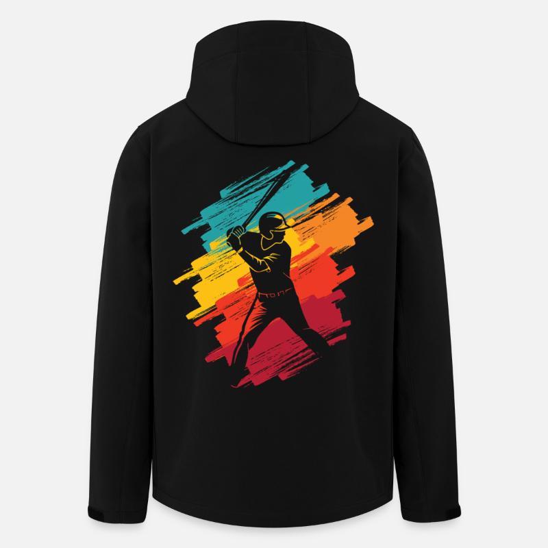 Bunter Baseball Spieler Kinder Männer Baseballer - Recycelte Männer Softshell-Jacke von Stanley/Stella - Schwarz