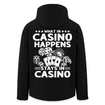 Joueurs de casino casino - Veste softshell homme en polyester recyclé Stanley/Stella - noir - Dos - AI Model Male 185 light (185cm)