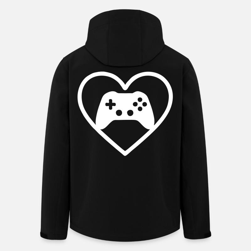 Heart Gaming – Stylized Controller Design - Men’s Recycled Softshell Jacket by Stanley/Stella - black