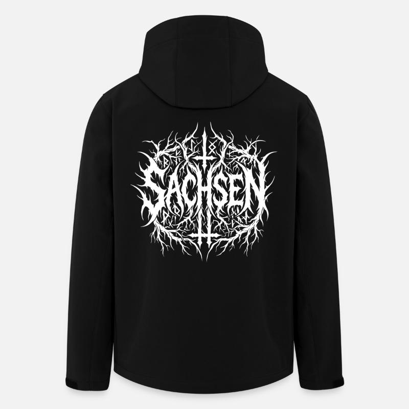 Logo Black Metal de Saxe - Veste softshell homme en polyester recyclé Stanley/Stella - noir