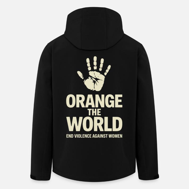 Orange : Le Monde - Veste softshell homme en polyester recyclé Stanley/Stella - noir