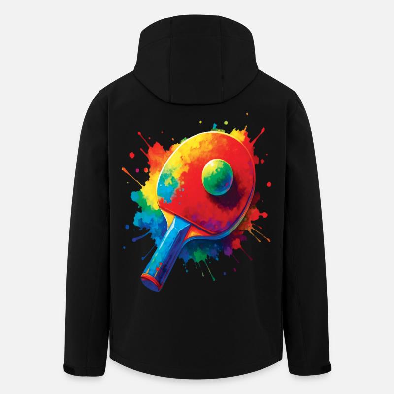 Tennis de Table – Design Sport Ping-Pong Splash - Recycelte Männer Softshell-Jacke von Stanley/Stella - Schwarz
