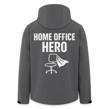 Home Office Hero : votre vie de bureau quotidienne - Veste softshell homme en polyester recyclé Stanley/Stella - noir - Dos - AI Model Male 185 light (185cm)