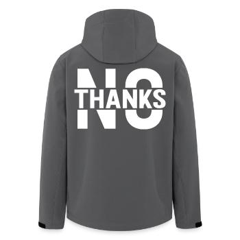 No Thanks - Recycelte Männer Softshell-Jacke von Stanley/Stella - Schwarz - Hinten - AI Model Male 185 light (185cm)