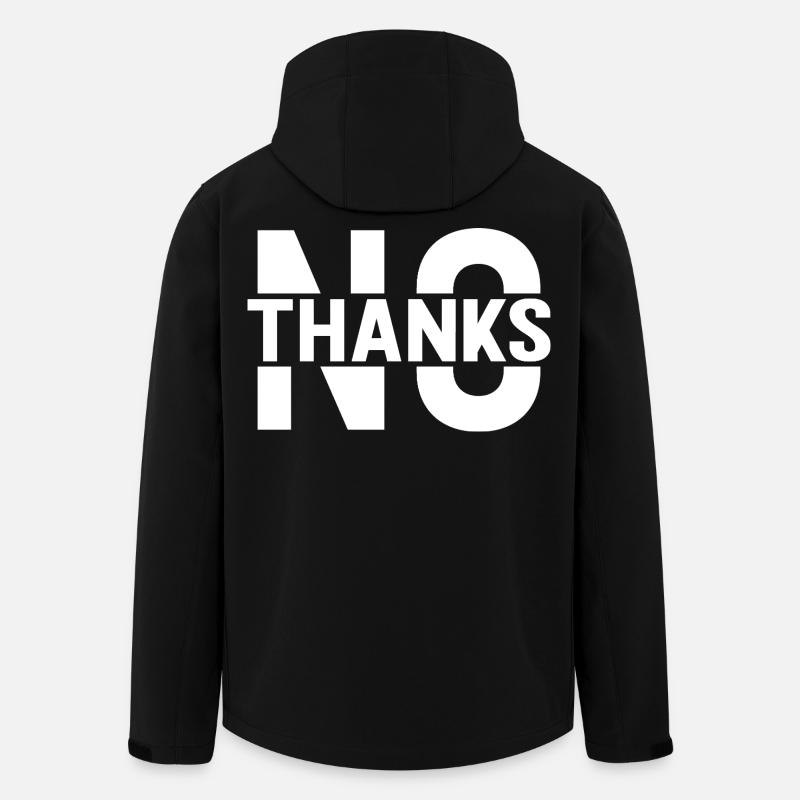 No Thanks - Recycelte Männer Softshell-Jacke von Stanley/Stella - Schwarz
