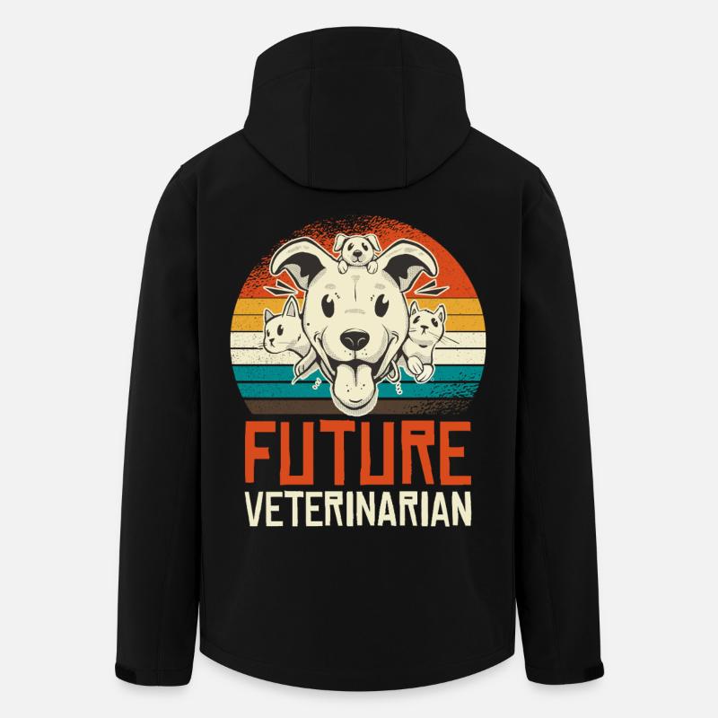 Zukunft Tierarztin - Recycelte Männer Softshell-Jacke Discoverer von Stanley/Stella - Schwarz