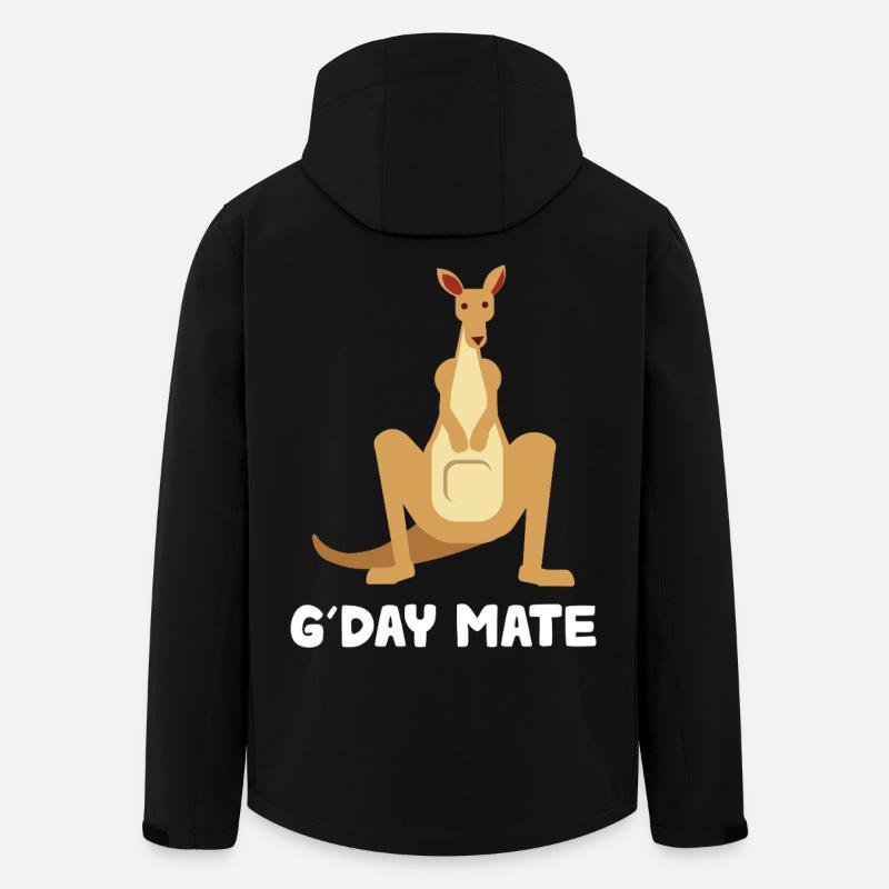 Känguru G'DAY Mate Shirt - Recycelte Männer Softshell-Jacke von Stanley/Stella - Schwarz