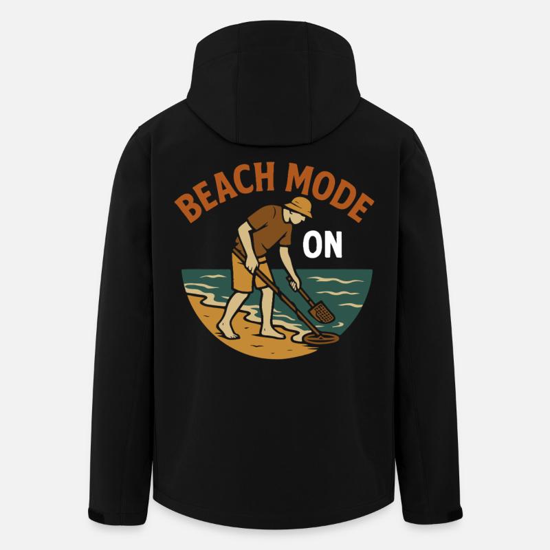 Strandmodus bei der Schatzsuche bei Metallerkennung - Recycelte Männer Softshell-Jacke von Stanley/Stella - Schwarz