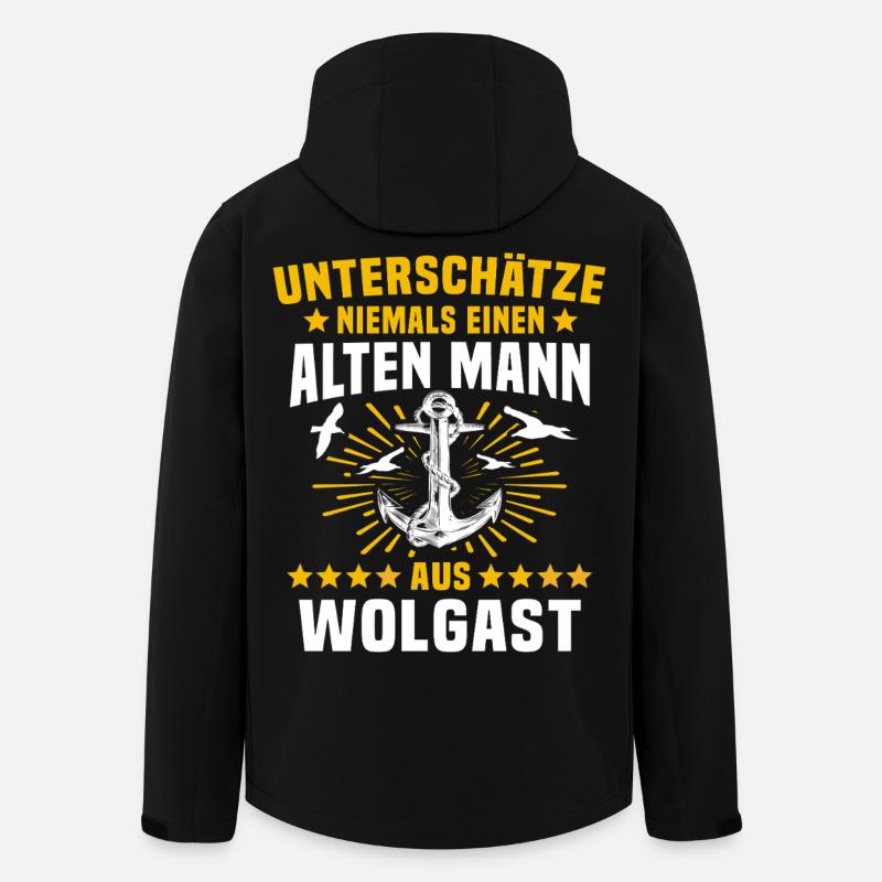 Wolgast Unterschätze Wolgaster Mann - Recycelte Männer Softshell-Jacke von Stanley/Stella - Schwarz