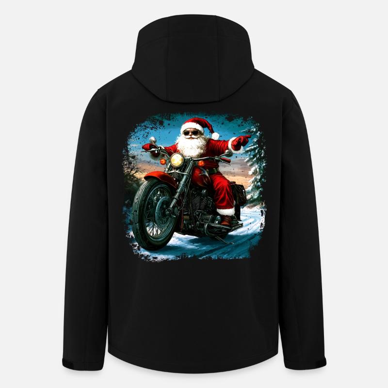 Motorradfahrer Weihnachten - Recycelte Männer Softshell-Jacke Discoverer von Stanley/Stella - Schwarz