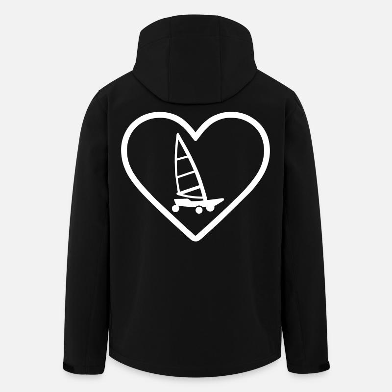 Heart Land Sailing – Attraction éolienne - Veste softshell homme en polyester recyclé Stanley/Stella - noir