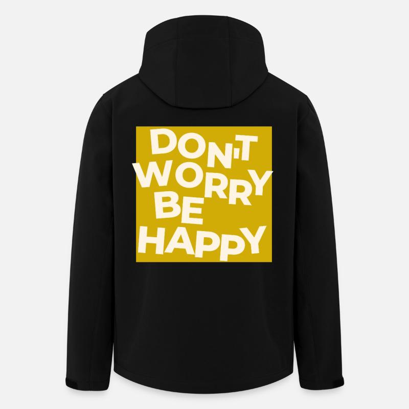 Dont Worry Be Happy - Recycelte Männer Softshell-Jacke von Stanley/Stella - Schwarz