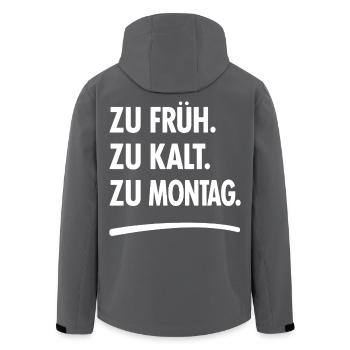 Lundi râle lundi en disant - Veste softshell homme en polyester recyclé Stanley/Stella - noir - Dos - AI Model Male 185 light (185cm)