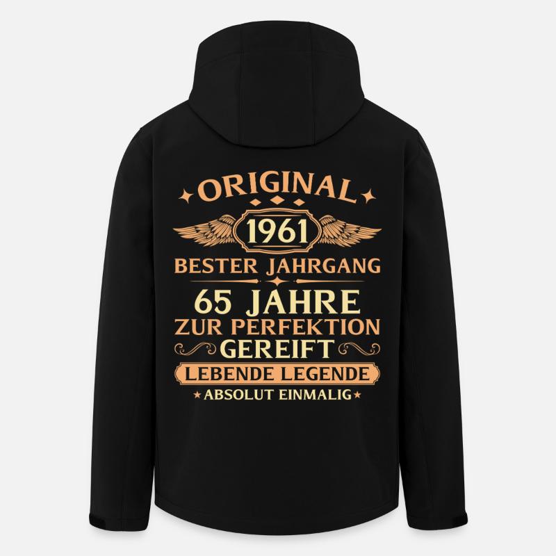 1961 Baujahr Lebende Legende - 65. Geburtstag - Recycelte Männer Softshell-Jacke von Stanley/Stella - Schwarz