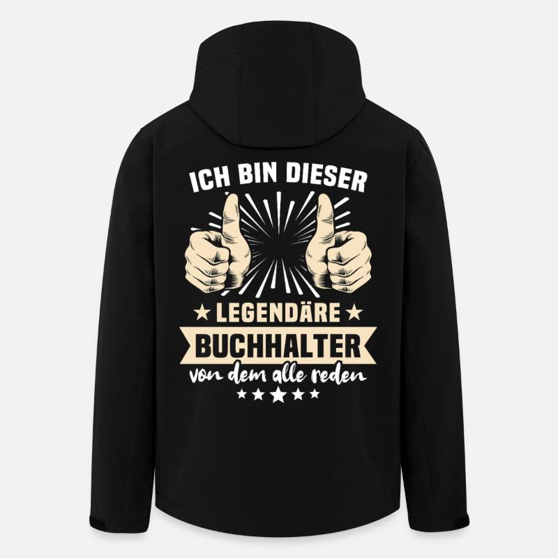Buchhalter Sprüche - Recycelte Männer Softshell-Jacke von Stanley/Stella - Schwarz
