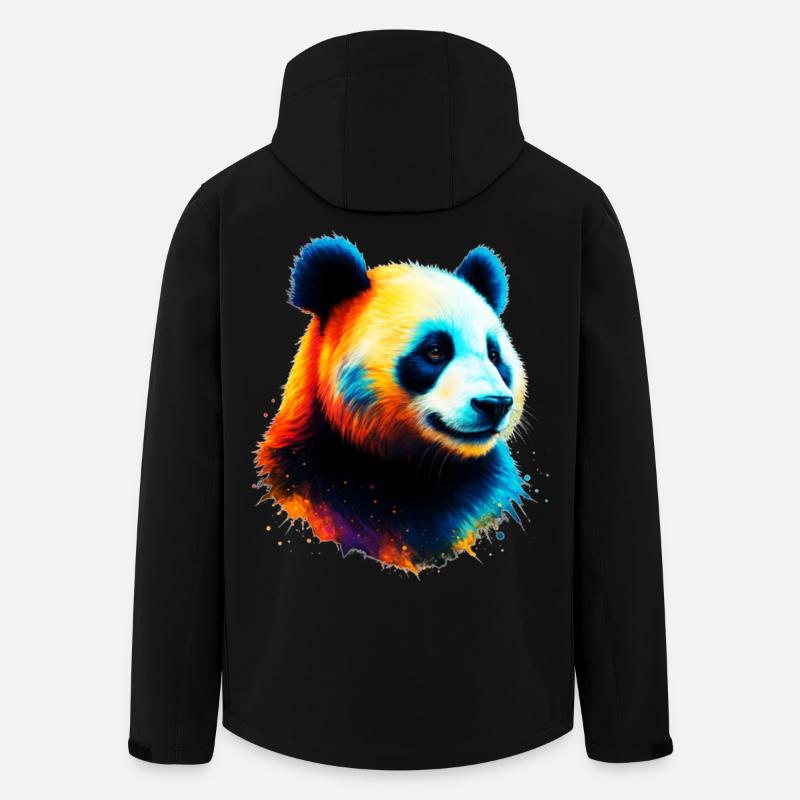 Panda - Recycelte Männer Softshell-Jacke von Stanley/Stella - Schwarz
