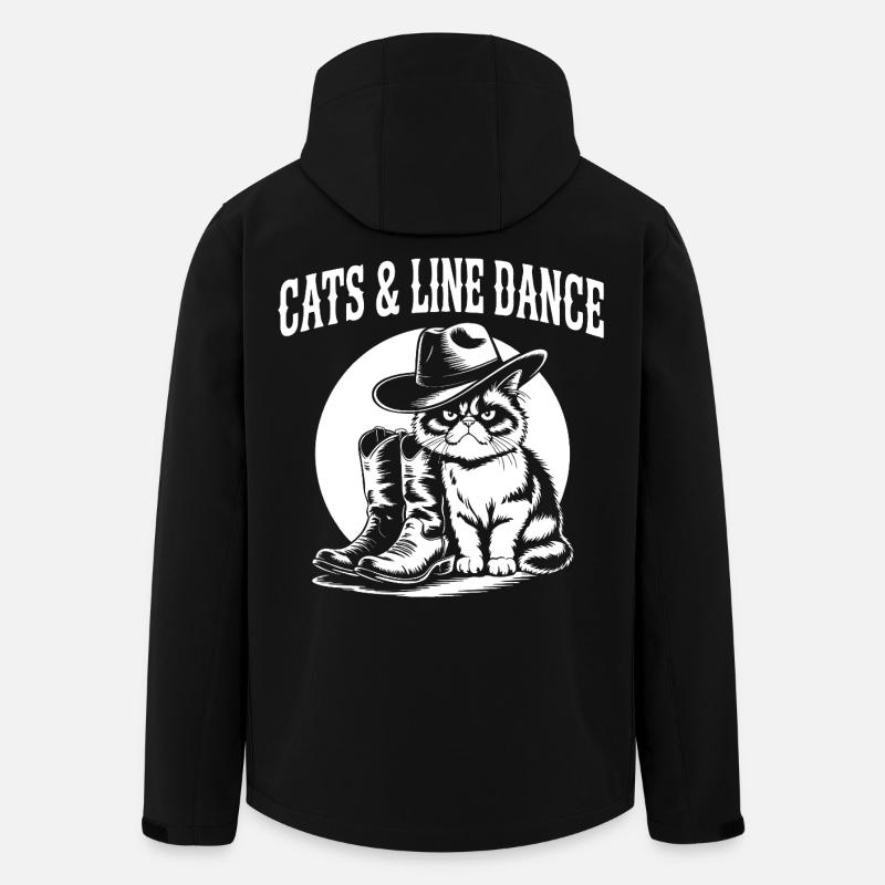 Cat Line Dance Cowboy - Men’s Recycled Softshell Jacket by Stanley/Stella - black