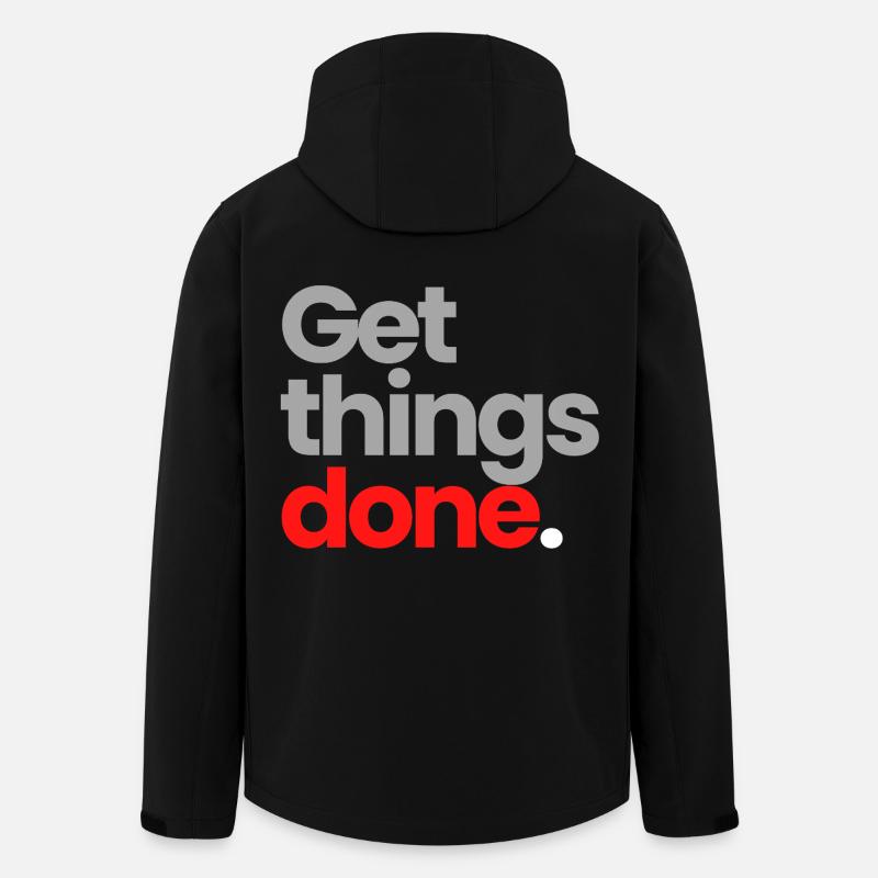 Faites avancer les choses - Veste softshell homme en polyester recyclé Stanley/Stella - noir