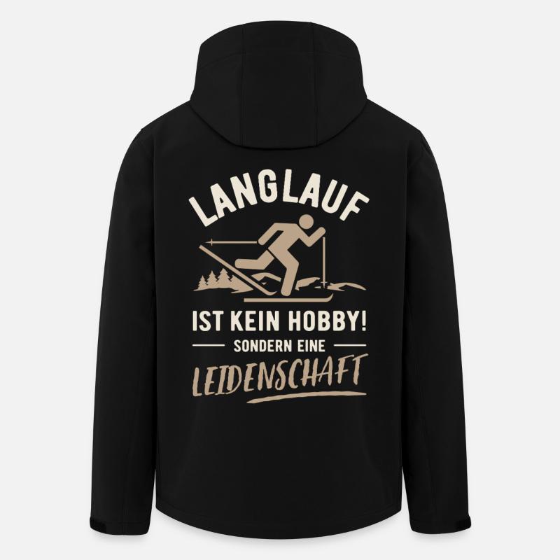Langlauf Leidenschaft – Kein Hobby - Recycelte Männer Softshell-Jacke von Stanley/Stella - Schwarz