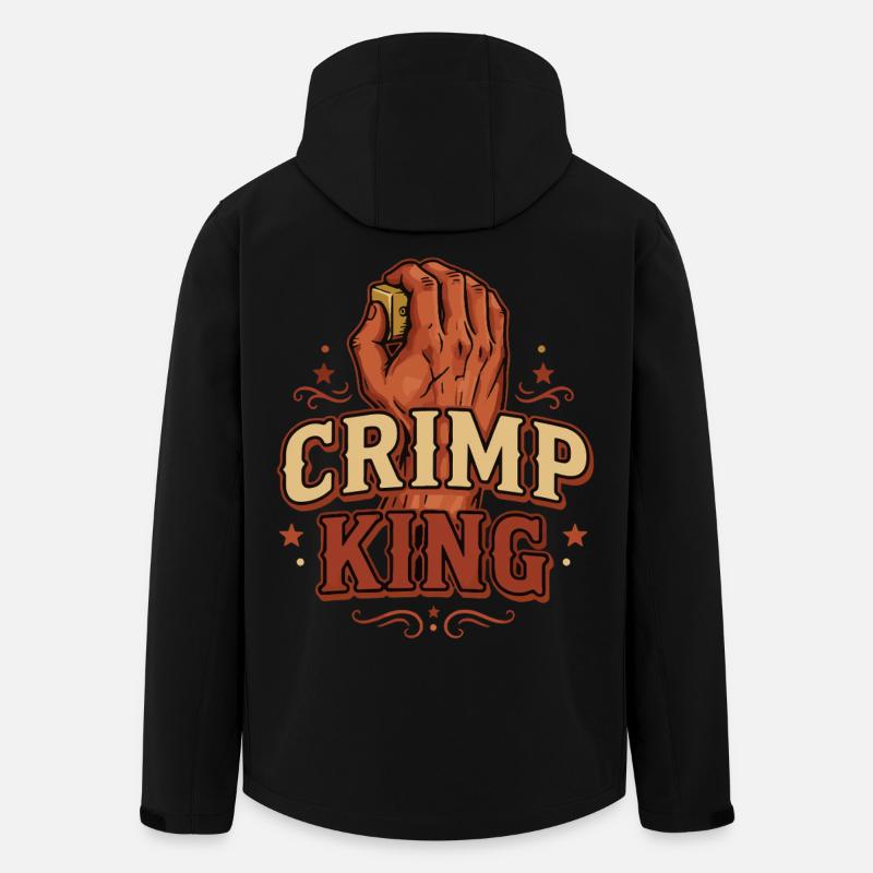 Crimp King Felskletter-Boulder-Spaß - Recycelte Männer Softshell-Jacke von Stanley/Stella - Schwarz