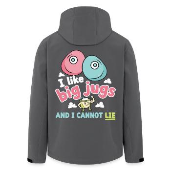 Ich mag Big Jugs, Klettern, Fels, Spaß, Humor - Recycelte Männer Softshell-Jacke von Stanley/Stella - Schwarz - Hinten - AI Model Male 185 light (185cm)