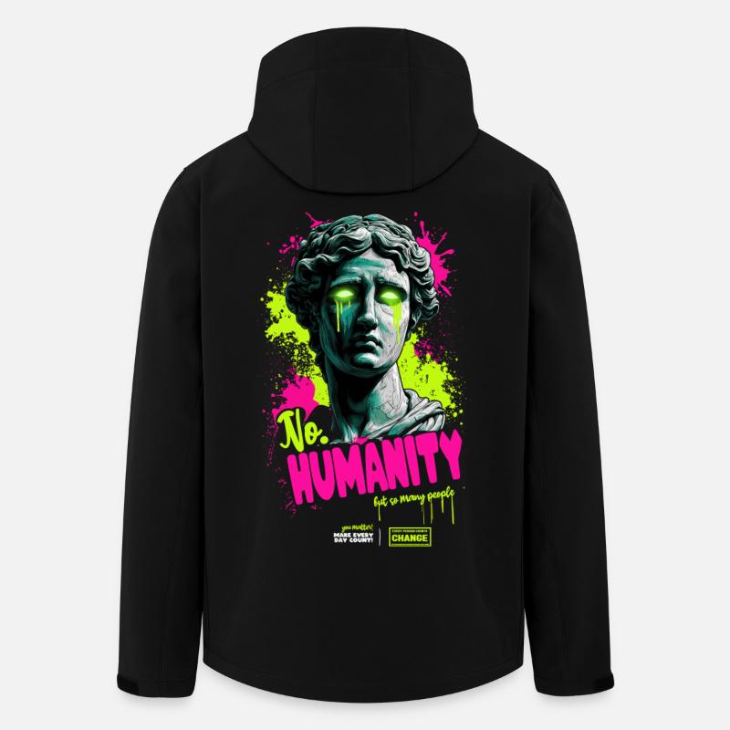 pas d’humanité - Veste softshell homme en polyester recyclé Stanley/Stella - noir