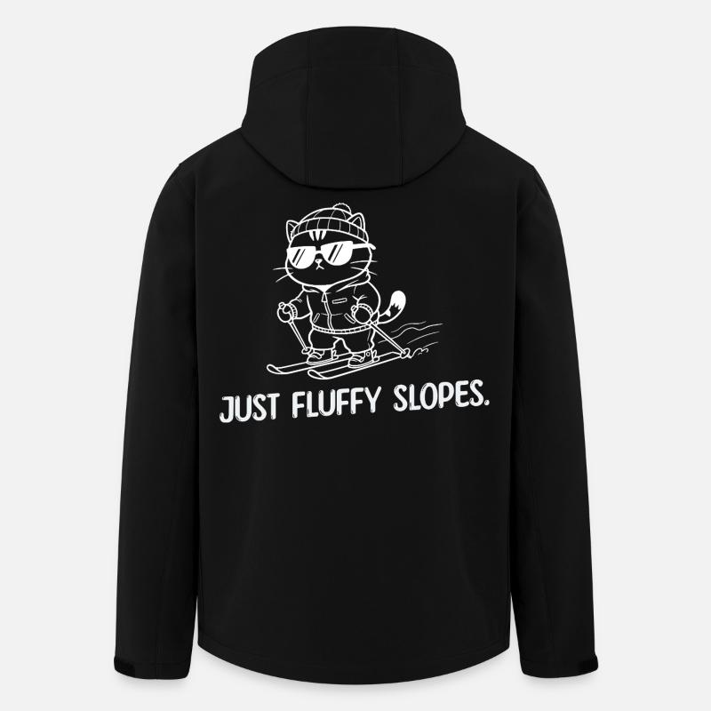 Just Fluffy Slopes - Ski Humor - Recycelte Männer Softshell-Jacke von Stanley/Stella - Schwarz