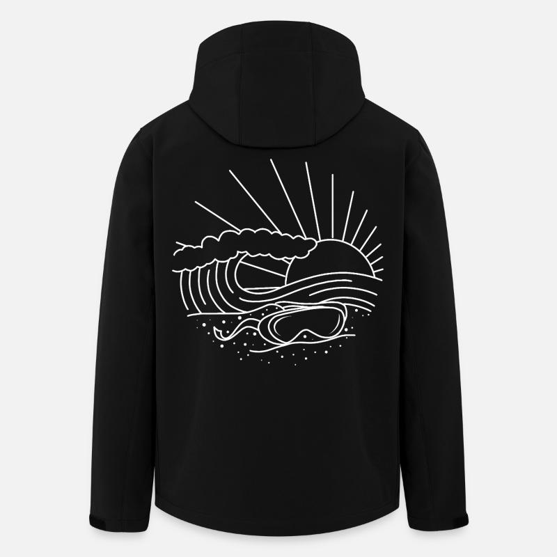 Sunset Wave Dance - Men’s Recycled Softshell Jacket by Stanley/Stella - black