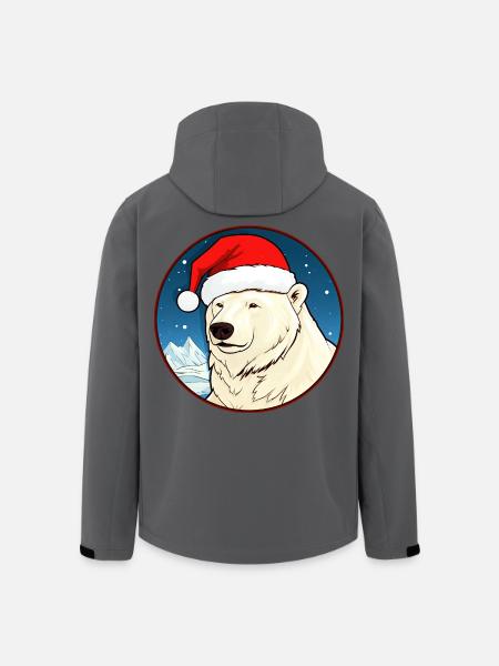 Christmas Polar Bears - Men’s Recycled Softshell Jacket by Stanley/Stella - black