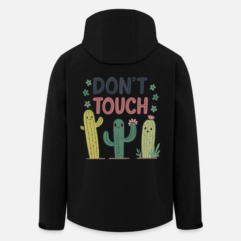 Ne Pas Toucher Cactus Joyeux - Veste softshell homme en polyester recyclé Stanley/Stella - noir