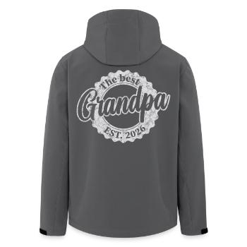 The Best Grandpa since 2026 - Men’s Recycled Softshell Jacket by Stanley/Stella - black - Back - AI Model Male 185 light (185cm)