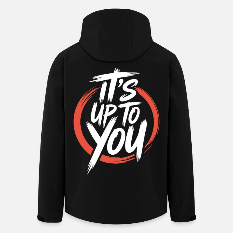 Es liegt an dir Motivations-Design - Recycelte Männer Softshell-Jacke von Stanley/Stella - Schwarz