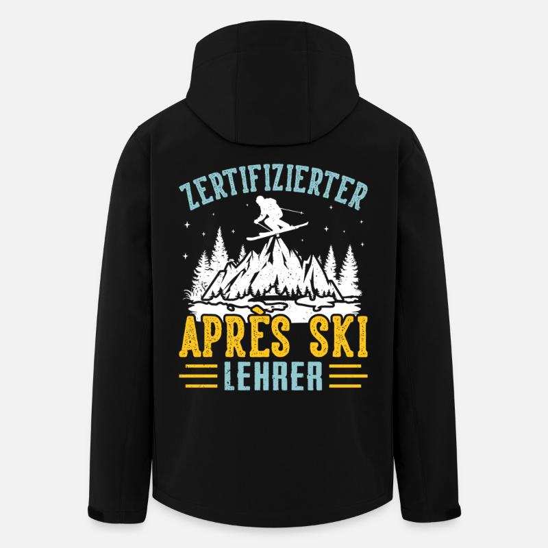 Ski INSTRUCTEUR CERTIFIÉ APRÈS-SKI Lustig - Veste softshell homme en polyester recyclé Stanley/Stella - noir