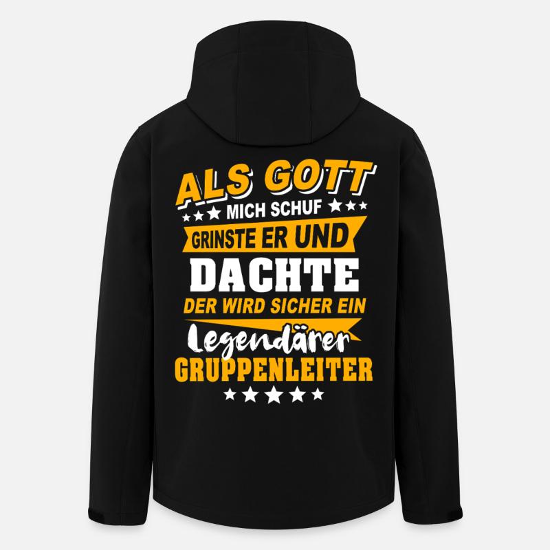 Gruppenleiter Sprüche - Recycelte Männer Softshell-Jacke von Stanley/Stella - Schwarz