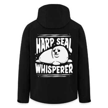 Harp Seal Seals Harp Seal Whisperer - Men’s Recycled Softshell Jacket by Stanley/Stella - black - Back - AI Model Male 185 light (185cm)