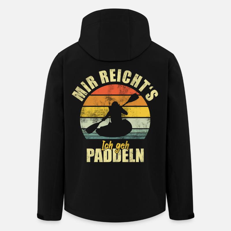 Kajak Kanu Paddeln Lustiger Spruch - Recycelte Männer Softshell-Jacke von Stanley/Stella - Schwarz