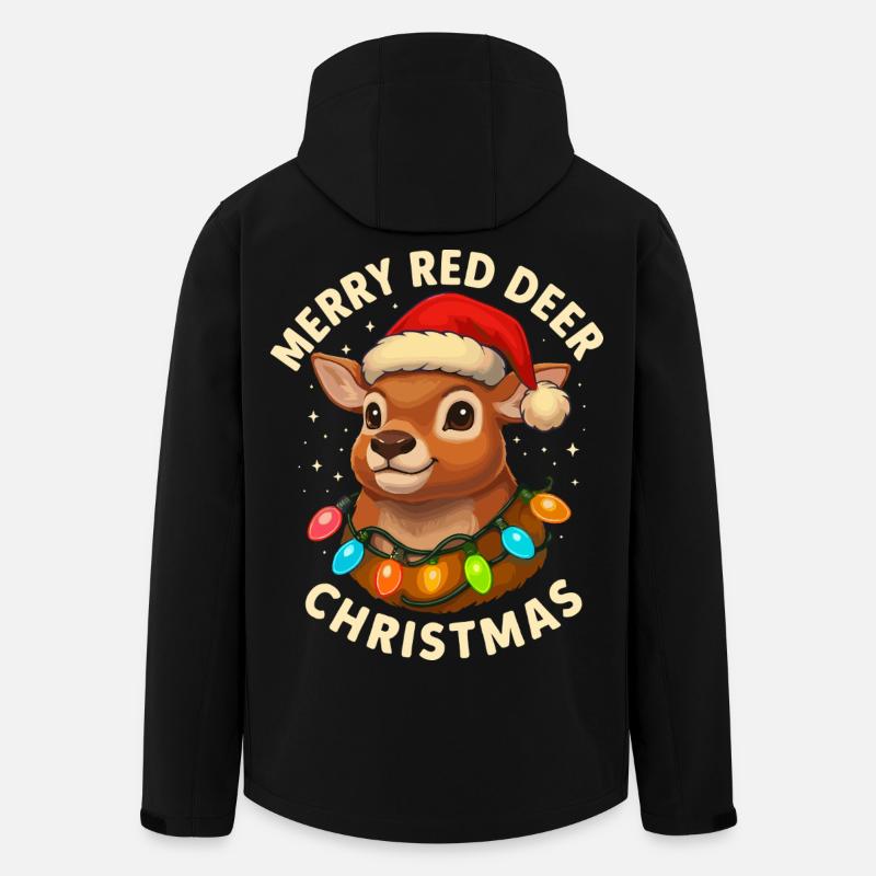 Deer Christmas Hunter Gift Deer - Men’s Recycled Softshell Jacket by Stanley/Stella - black